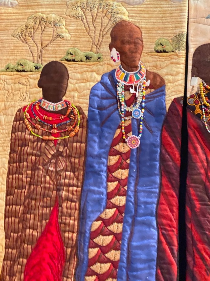 "Maasai Women Of Kenya" by Ann Brakob with Elsie Dentes, Neani Mee, Joan Watkins, and Carol Yonetz - Panel 1